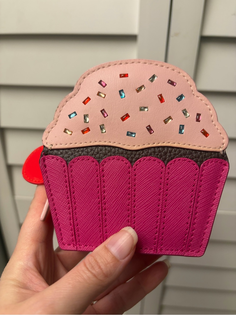 kate spade Pink and Fuchsia Cupcake Coin Purse